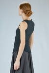 tank top corsage-like in stretch polyamide, silk and elastan froissé - MARC LE BIHAN 