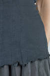 canottiera a corsetto in froissé stretch di poliammide, seta e elastan - MARC LE BIHAN 