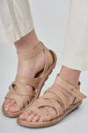 NEPAL sandal in soft cowhide leather woven bands - TRIPPEN 