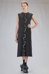 longuette dress in polyester, rayon and elastan jersey with grafic curl - MELITTA BAUMEISTER 
