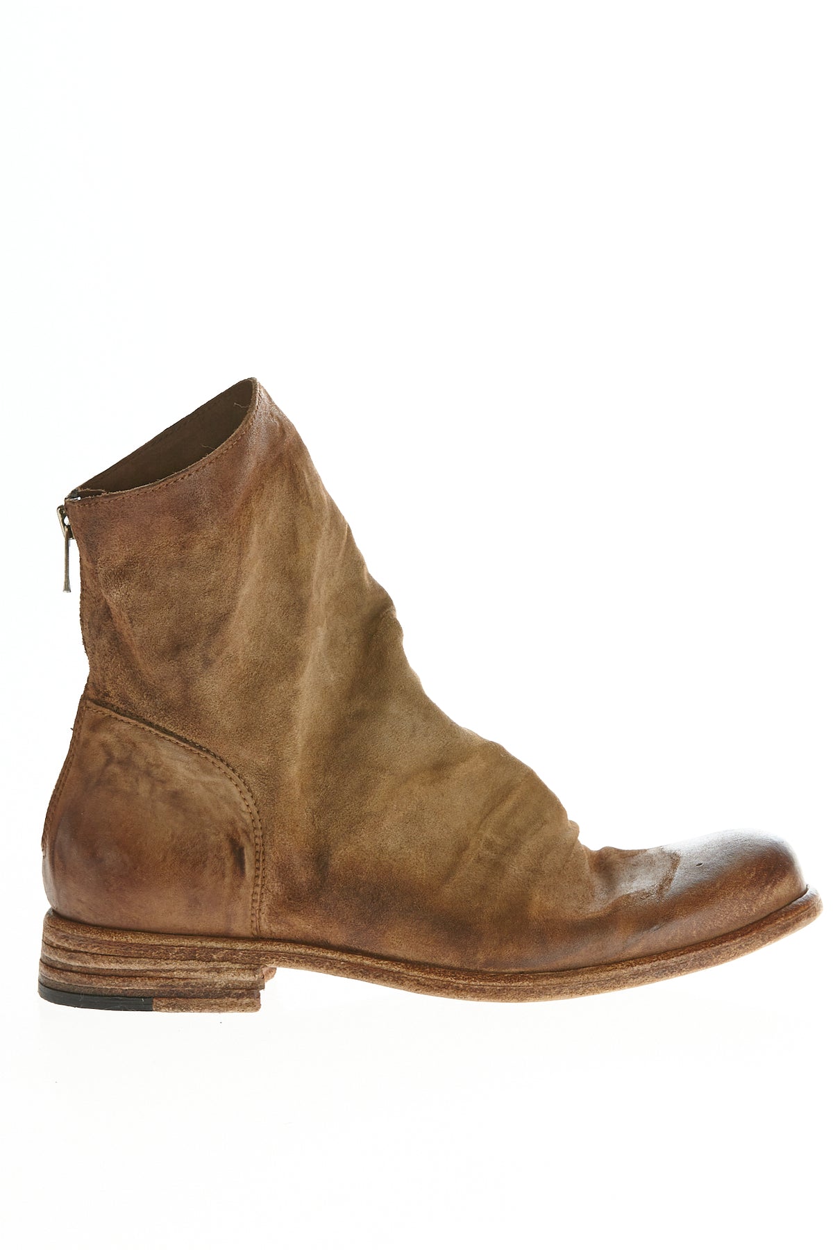 Ankle boot in aged-effect suede