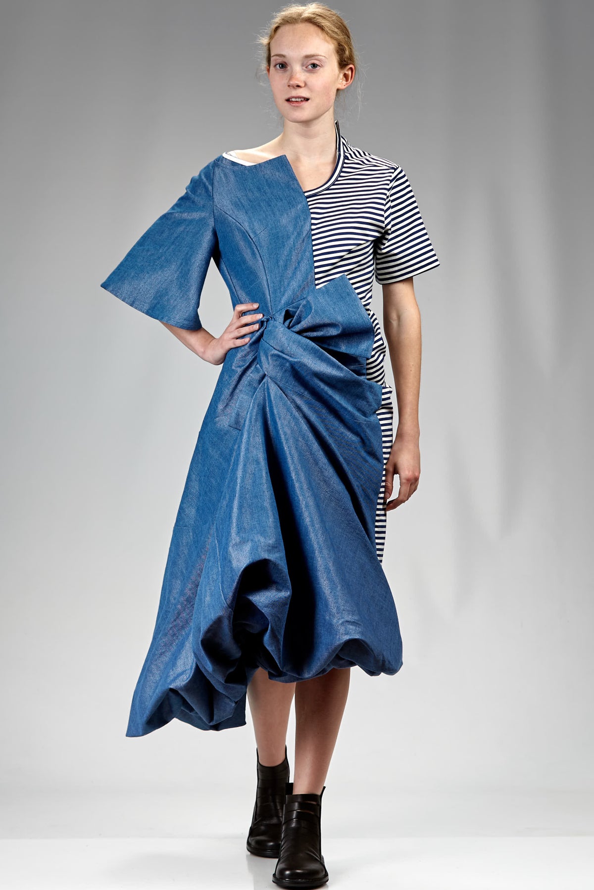'Sculpture' dress, asymmetric