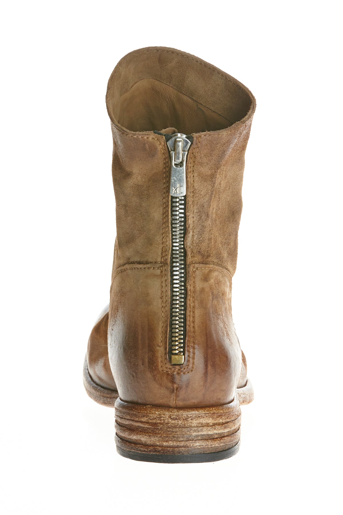 Ankle boot in aged-effect suede