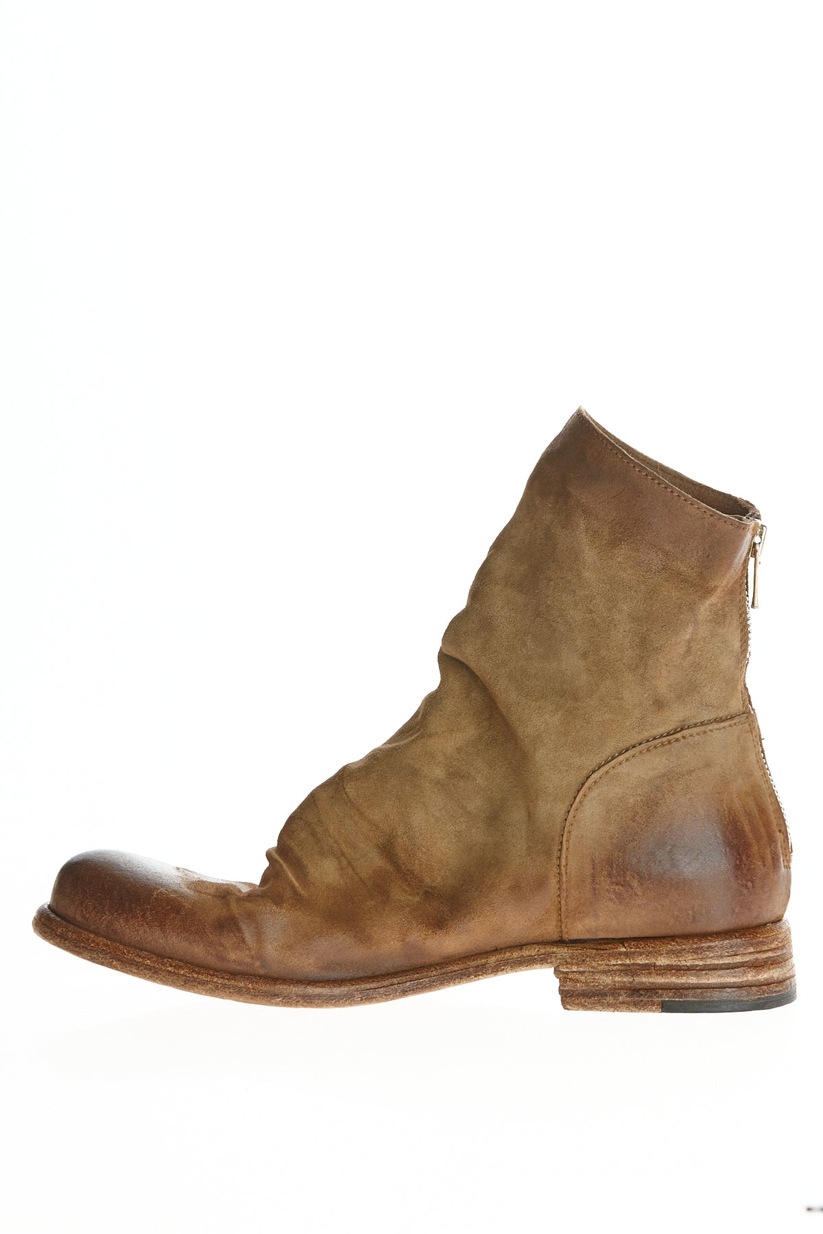 Ankle boot in aged-effect suede