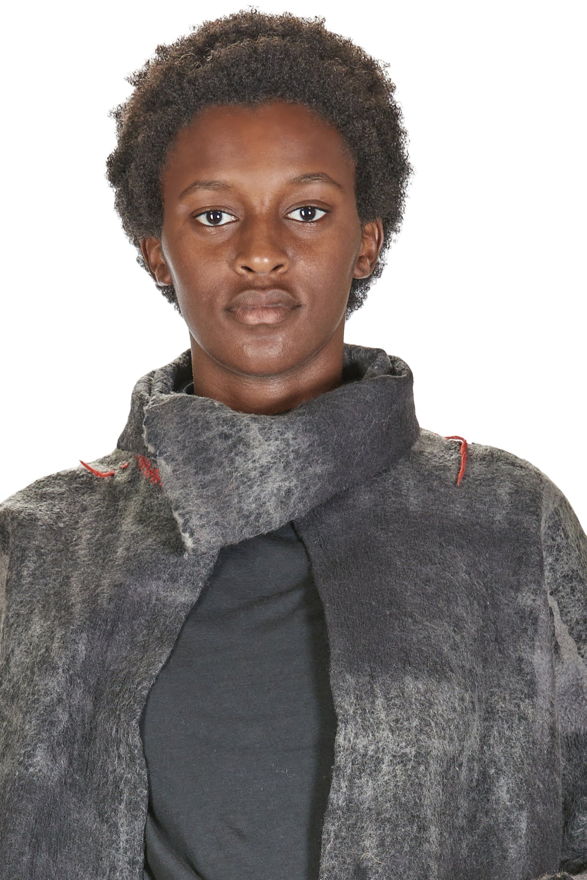 \GESTIONALEimgBeestore29314-1 A IVO MILAN RADICAL FASHION presents AGOSTINA ZWILLING grey and red hand made reversible wool jacket..jpg