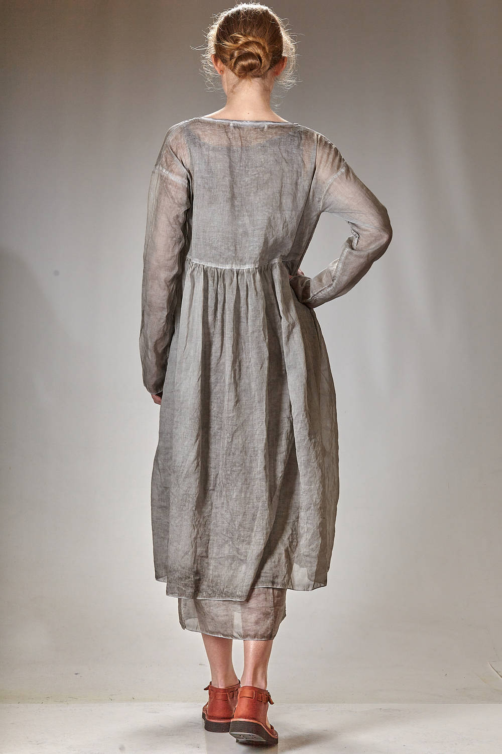ALBUM DI FAMIGLIA - Long And Wide Dress In Shaded Cold-Dyed