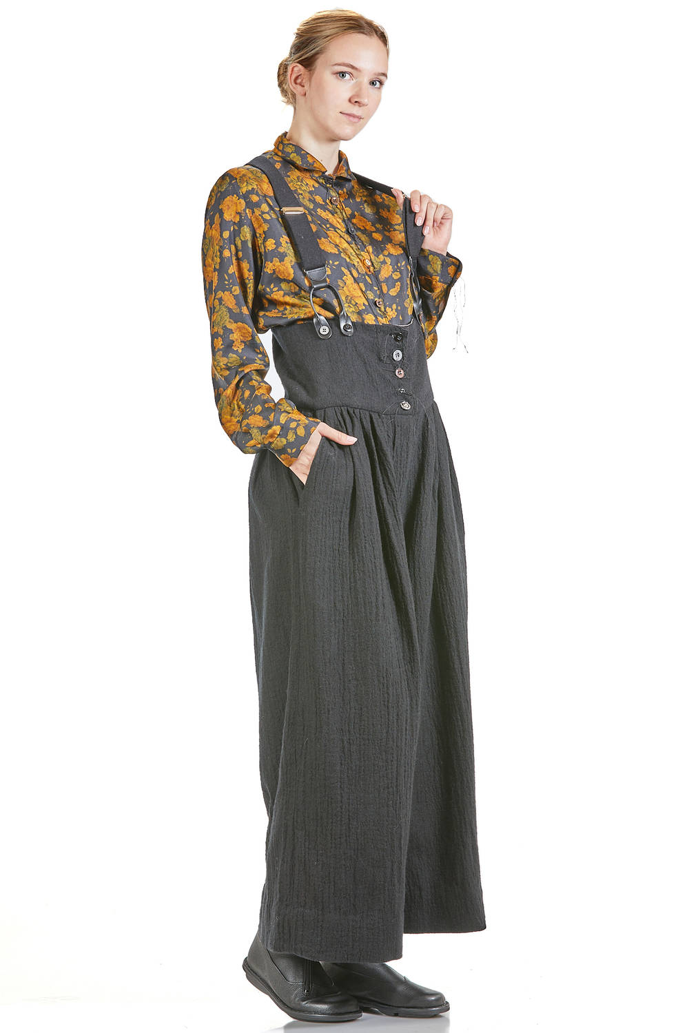 ARCHIVIO J. M. RIBOT - Wide Trousers, In Slightly Embossed