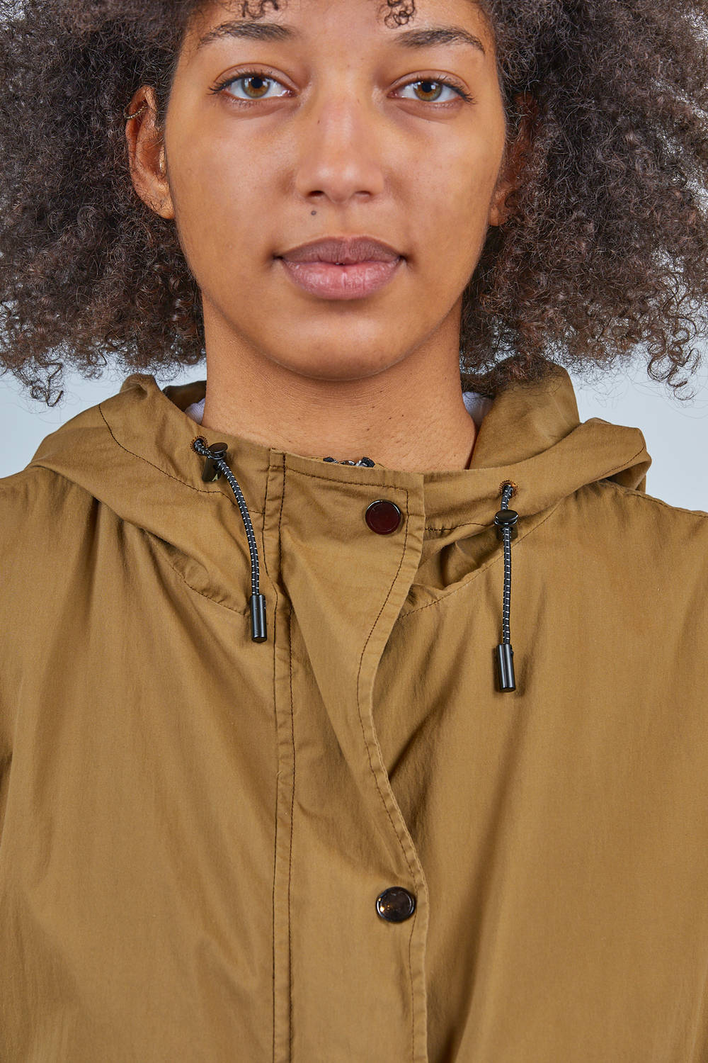 AHIRAIN - Wide Hip-Length Blouson In Cotton, Polyamide And