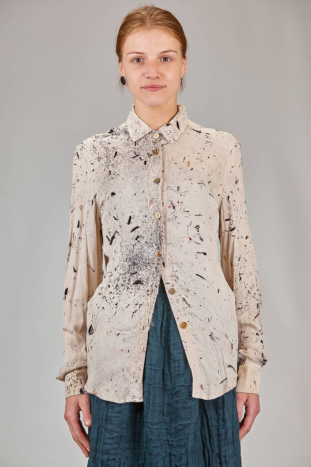 ARCHIVIO J. M. RIBOT - Long Slightly Tapered Shirt In Viscose 