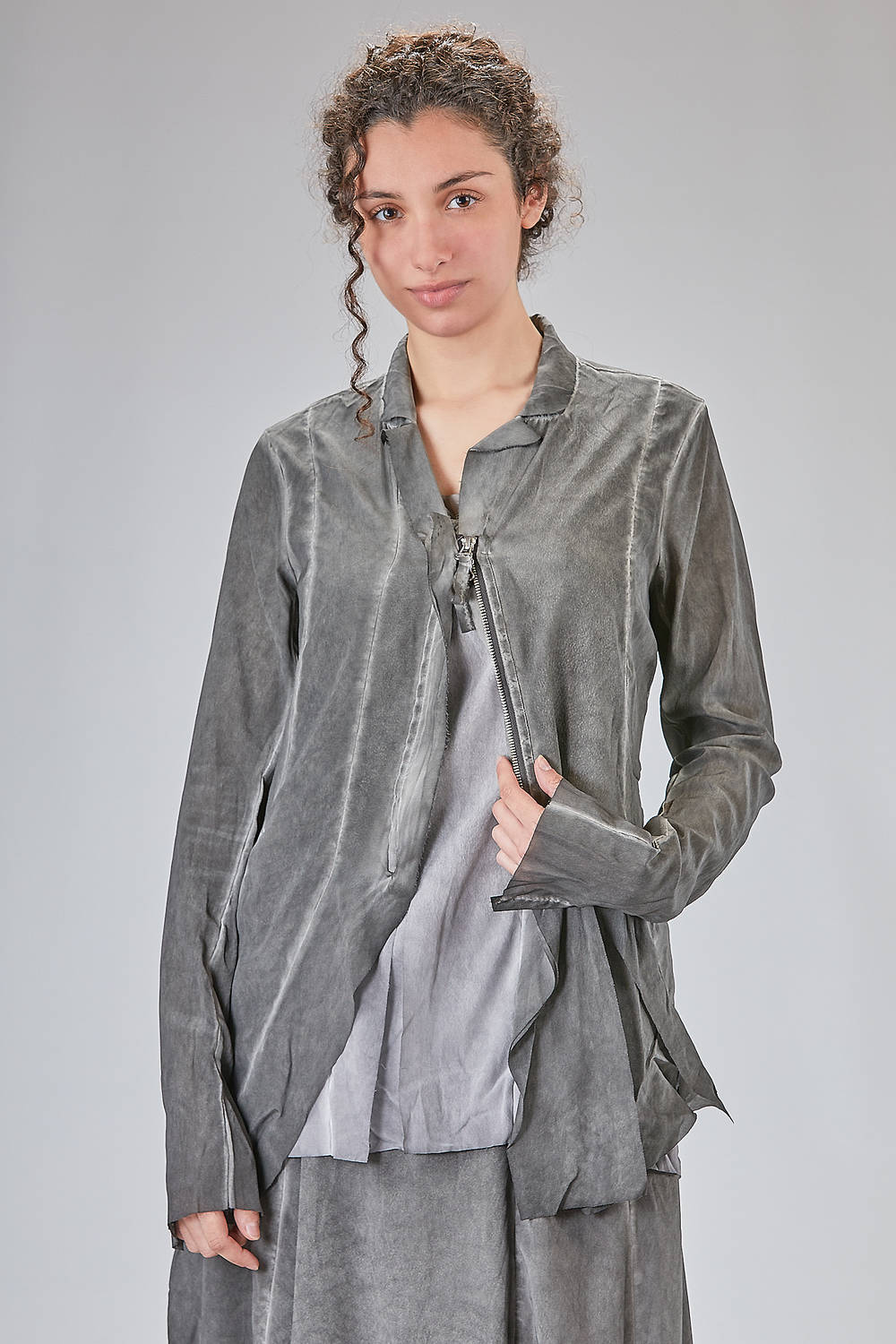 Rundholz DIP - Jeans short jacket with eye pockets Black - 2242031103