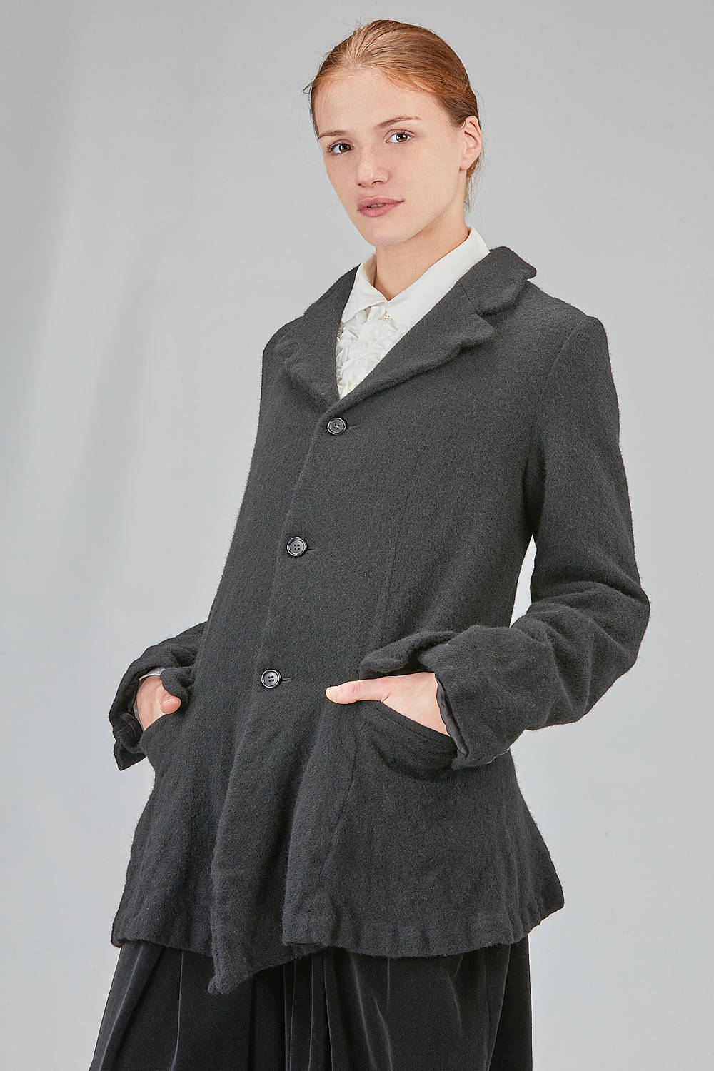 ジャケット・アウター comme des garcons homme wool acryl coat COMME DES GARCONS HOMME J018 INSULATED WOOL JACKET KHAKI