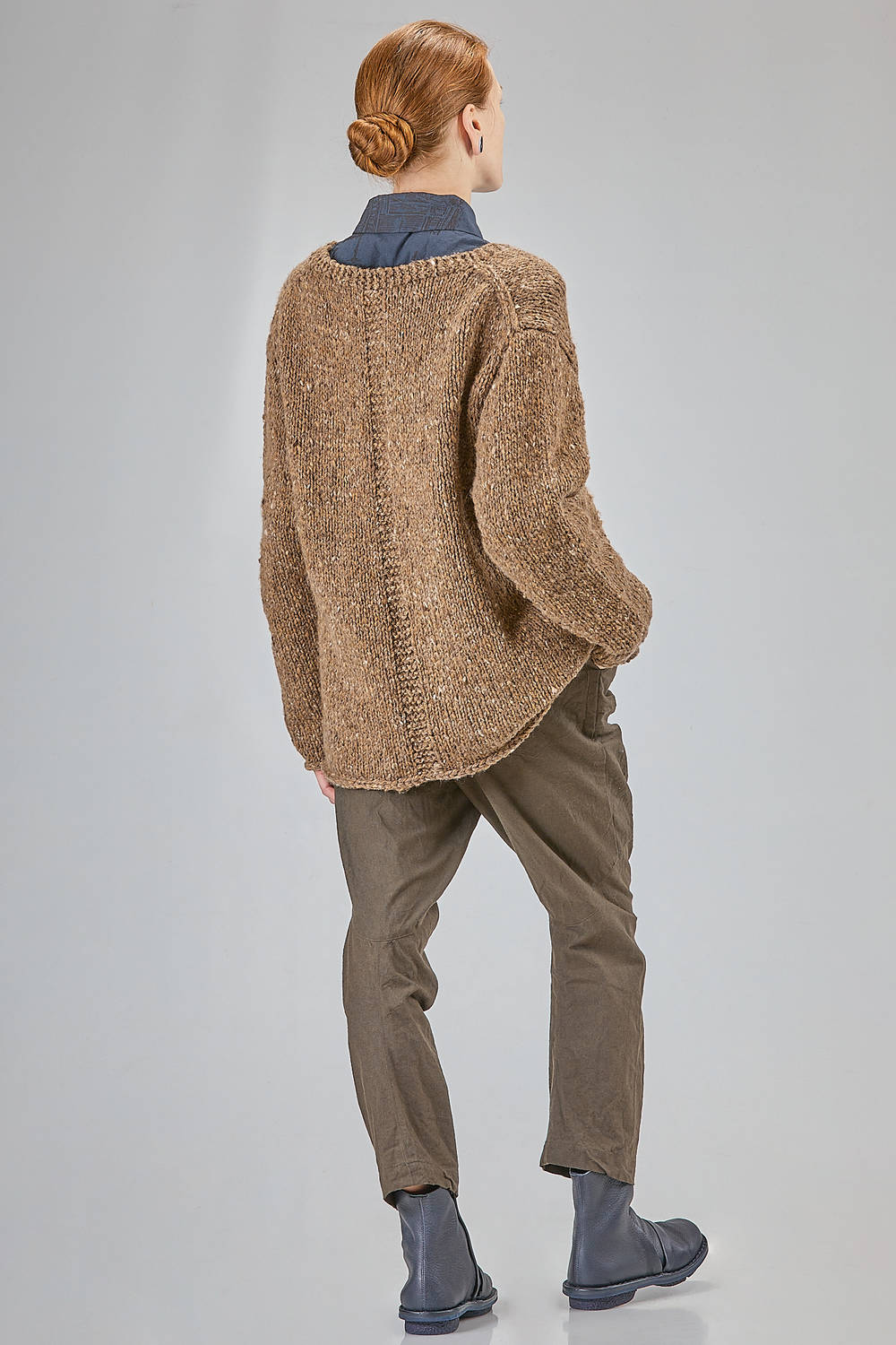 YUTA MATSUOKA - Hip-Lenght Cardigan, Wide, In Melange Wool