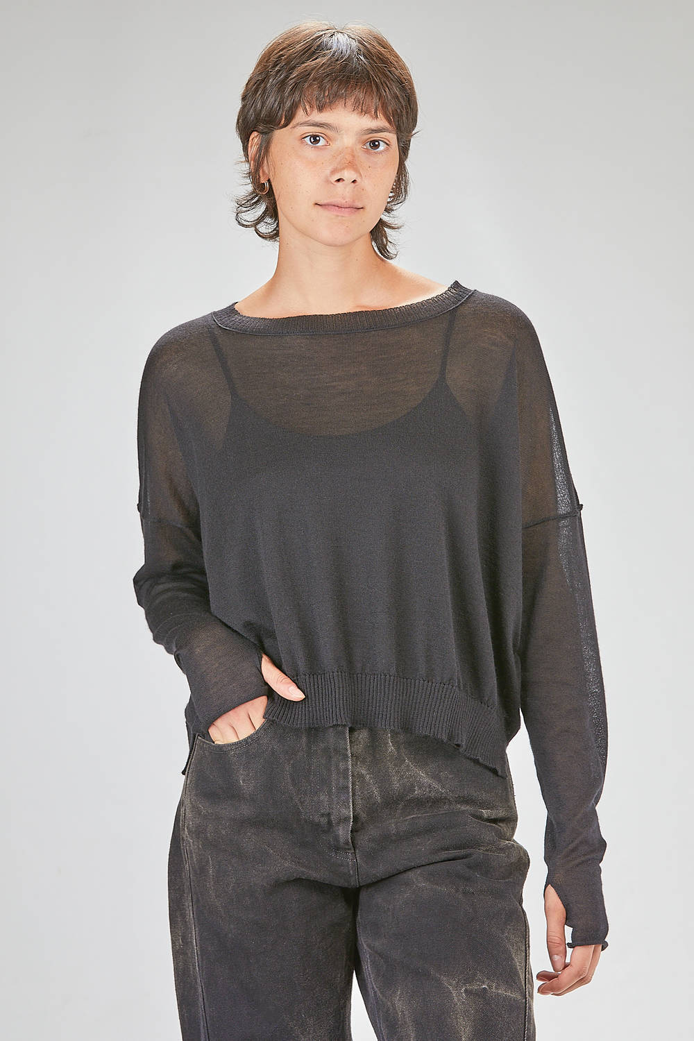 ISABEL BENENATO - Hip-Lenght Sweater, Soft, In Plain And
