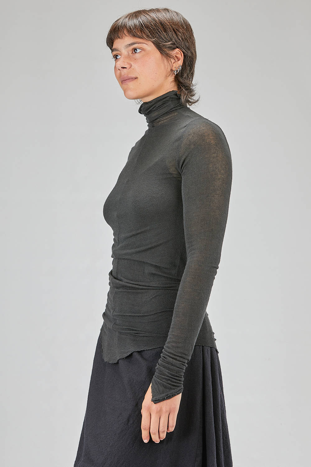 MARC LE BIHAN - Long And Lean T-Shirt In Viscose, Wool And