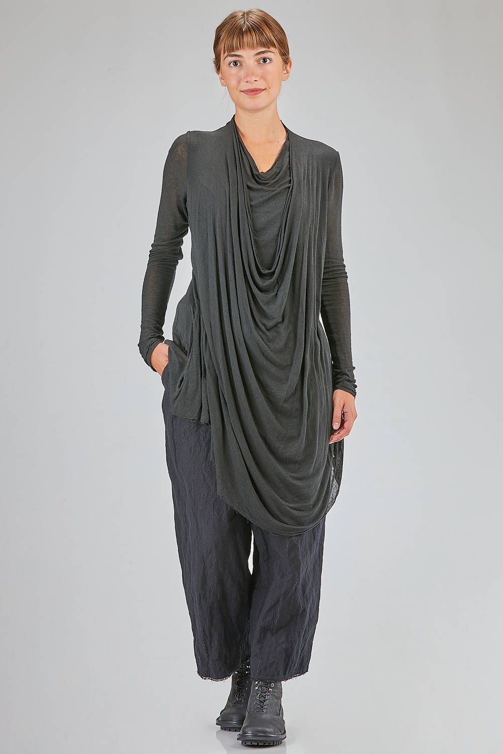 marc le bihan ロングTシャツ MARC LE BIHAN - Long And Soft Top, In Viscose, Wool And