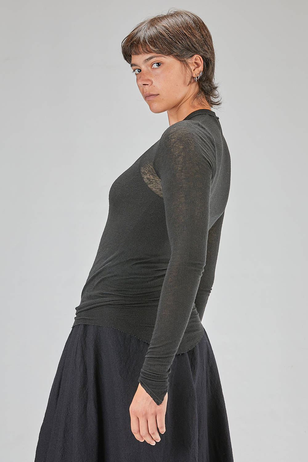 MARC LE BIHAN - Hip-Lenght T-Shirt, Lean, In Viscose, Wool And