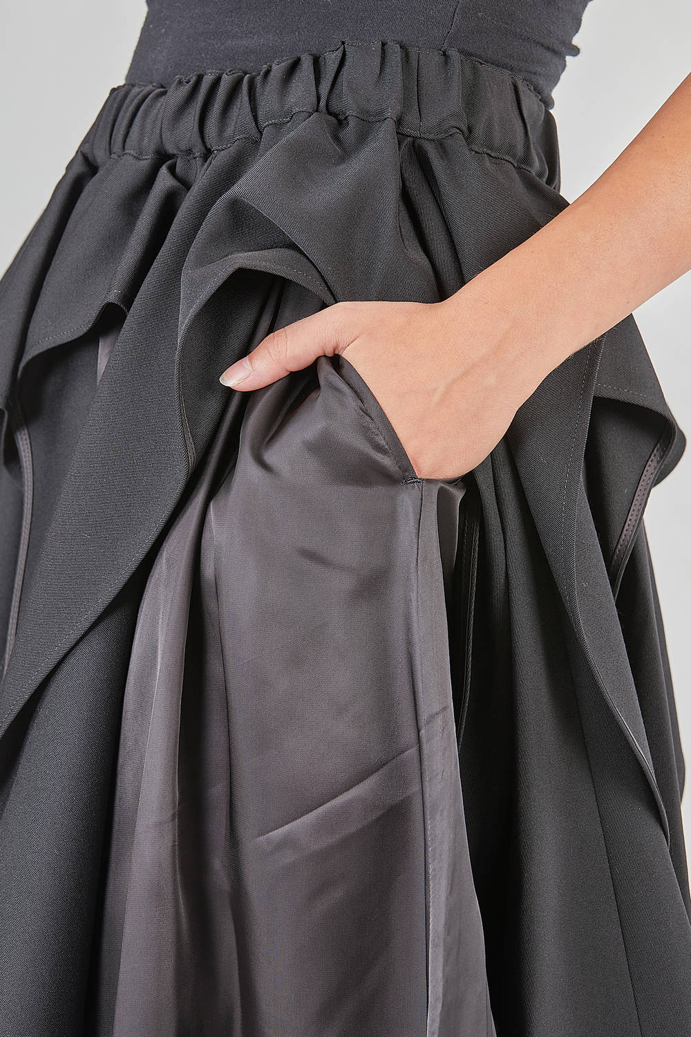 NOIR KEI NINOMIYA - Long And Wide 'sculpture' Skirt In Wool And