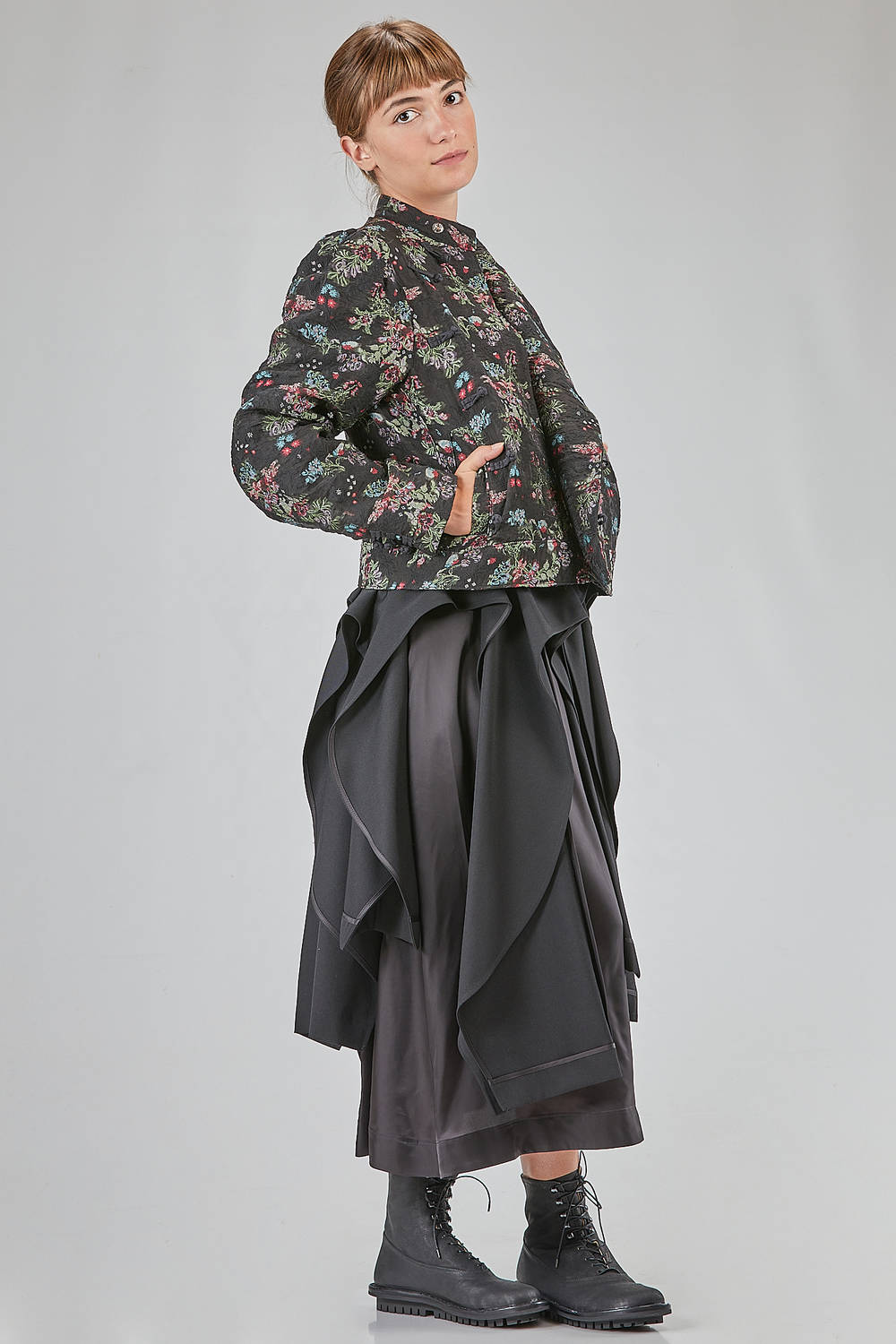 NOIR KEI NINOMIYA - Hip-Lenght Jacket, Straight, In Doubled Cotton