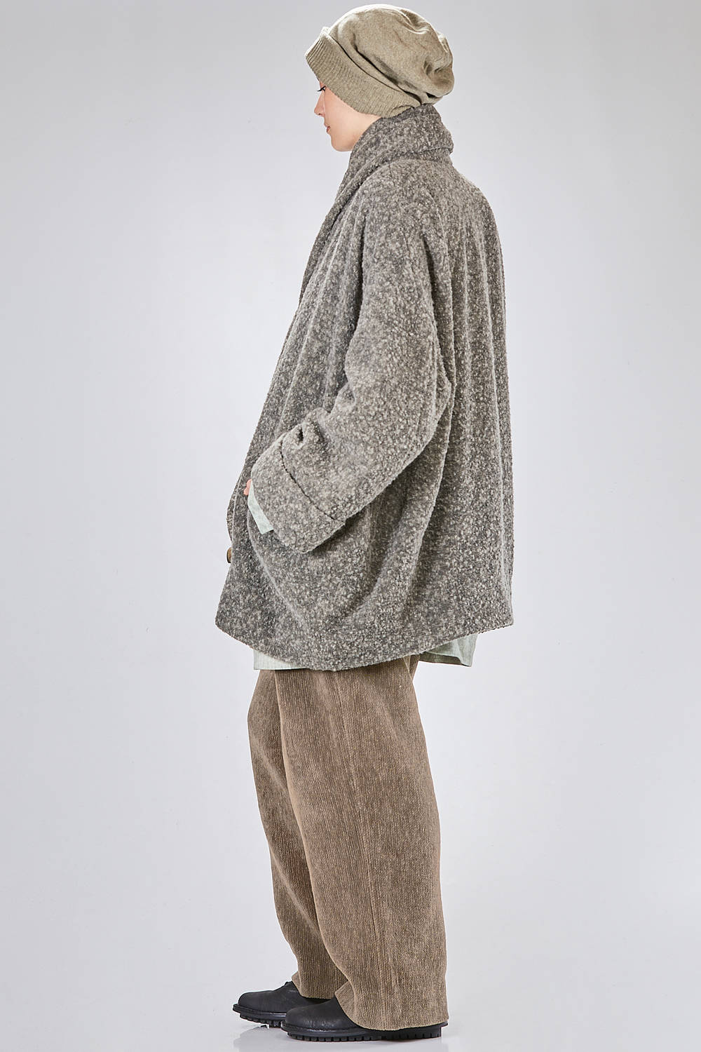 ZIGGY CHEN - Oversized Beanie In Very Soft Melange Plain Knit