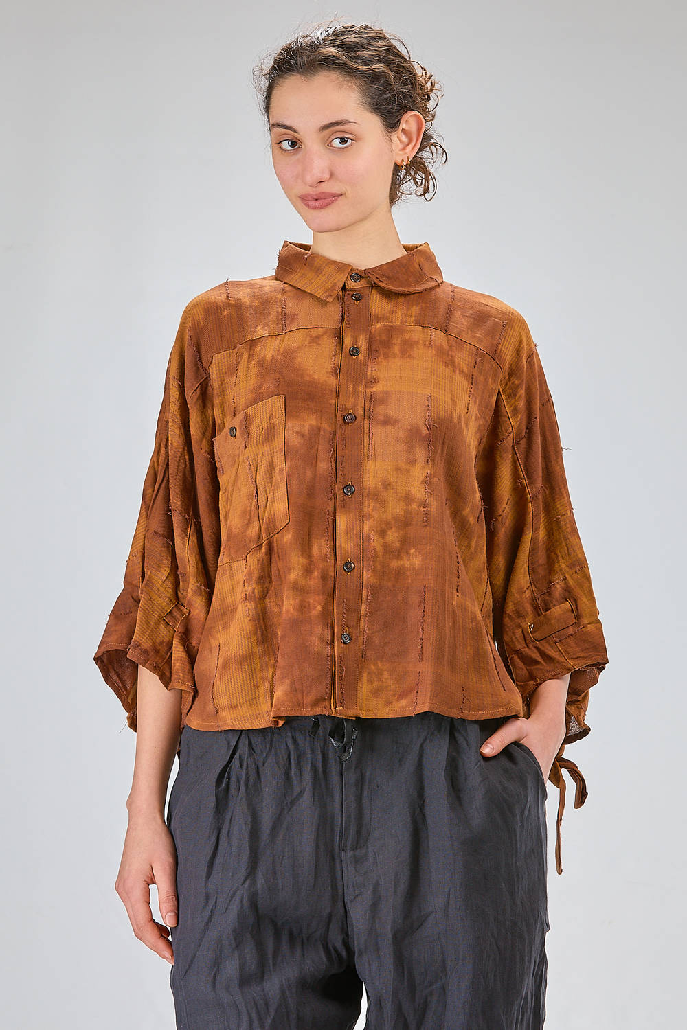 美品 Aleksandr Manamis long linen shirts Ⅲ ALEKSANDR MANAMIS - Hip-Lenght Shirt, Wide, In Light And Soft