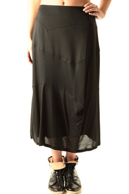 abstract cuts flared jersey skirt - HOMMA 