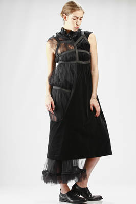COMME DES GARÇONS - Velvet And Tulle Asymmetric Dress :: Ivo Milan