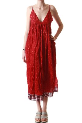silk and cotton muslin reversible slip dress - PÉRO 