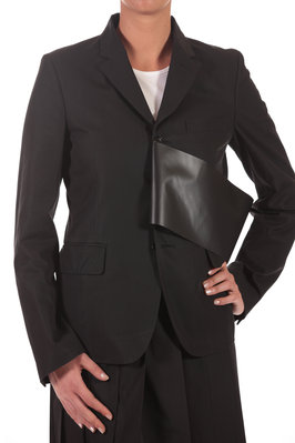 man style jacket with PVC band appliqué - COMME DES GARÇONS 