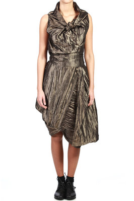 pointed skirt pleated dress - ELKE WALTER 