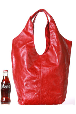 treated leather shopper shoulder bag - Y'S Yohji Yamamoto 