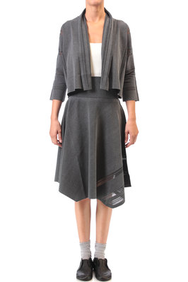 two piece dress with open-work band details - ISSEY MIYAKE 