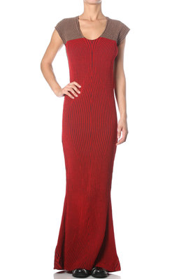 fishtail hem full length dress - ISSEY MIYAKE 