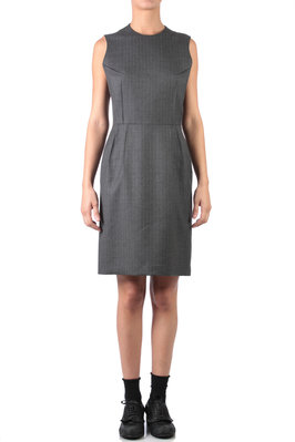 wool serge stripe sheath dress - JUNYA WATANABE 