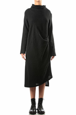 side draped detail dress - SHU MORIYAMA 