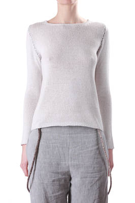 hand stitch armholes silk pullover - OYUNA 