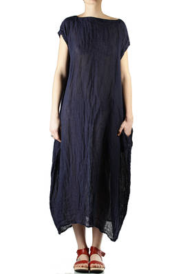 DANIELA GREGIS - Creased Linen Amphora Shape Dress :: Ivo Milan