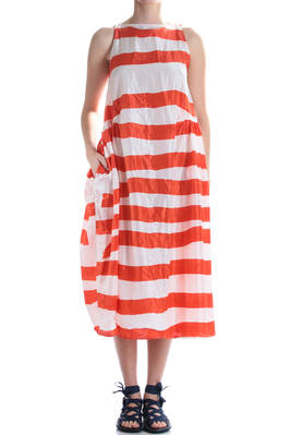 DANIELA GREGIS - Stripes Dress In Light Silk Taffeta :: Ivo Milan