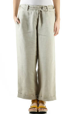 linen canvas wide trousers - DANIELA GREGIS 