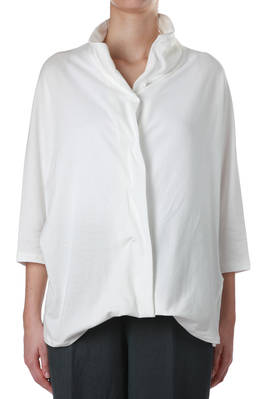 soft cotton jersey shirt jacket - SHU MORIYAMA 
