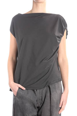 gathered sleeve boxy top - YOHJI YAMAMOTO 