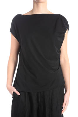 gathered sleeve boxy top - YOHJI YAMAMOTO 
