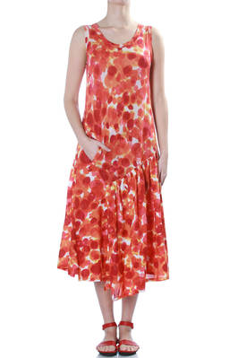 blurred print bi-fabric dress - Y'S Yohji Yamamoto 