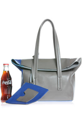bi-color fold over small tote bag - Y'S Yohji Yamamoto 