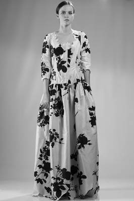white dress with black roses