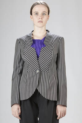 Fitted-at-the-waist jacket in pinstripe wool  - 266