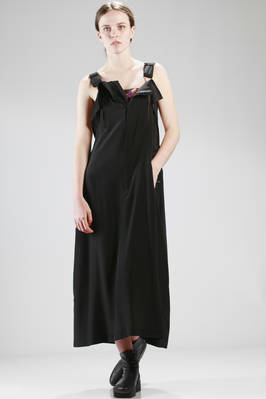 YOHJI YAMAMOTO - Long Dress Jumpsuit In Plain Crêpe De Chine And