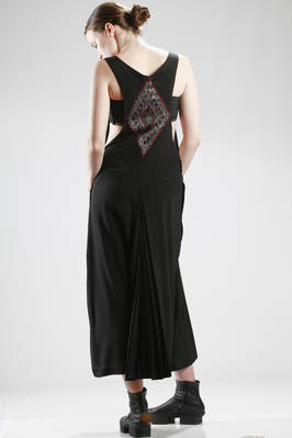 YOHJI YAMAMOTO - Long Dress Jumpsuit In Plain Crêpe De Chine And