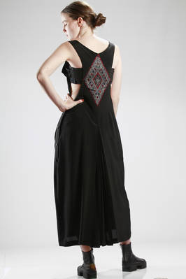 YOHJI YAMAMOTO - Long Dress Jumpsuit In Plain Crêpe De Chine And