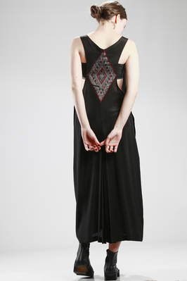 YOHJI YAMAMOTO - Long Dress Jumpsuit In Plain Crêpe De Chine And