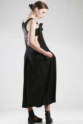 YOHJI YAMAMOTO - Long Dress Jumpsuit In Plain Crêpe De Chine And